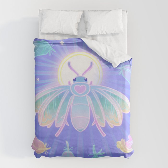 White plume moth Duvet Cover Gallery Image 6