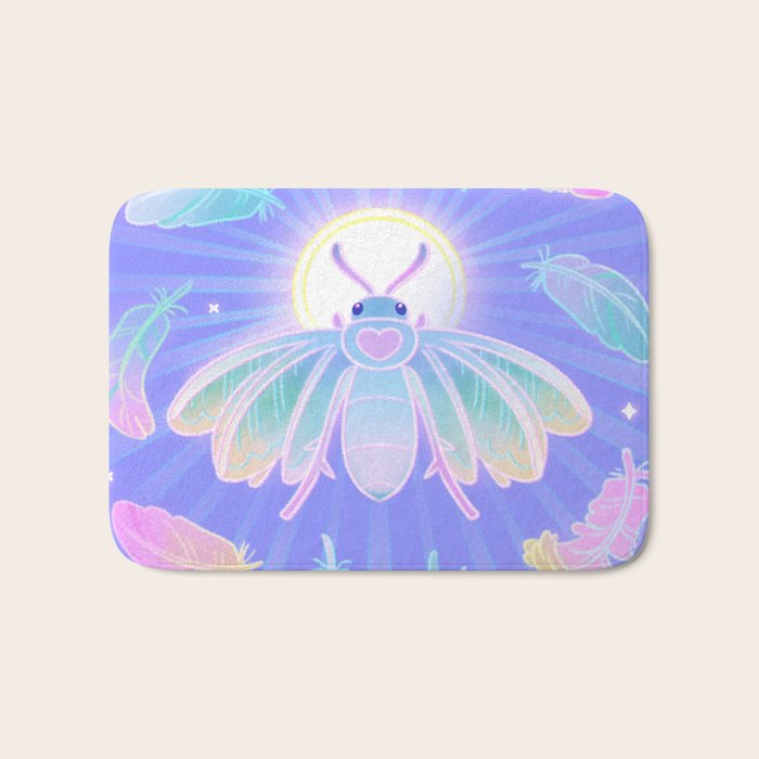 White plume moth Bath Mat Gallery Image 1