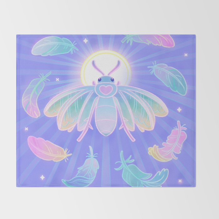 White plume moth Throw Blanket Gallery Image 2