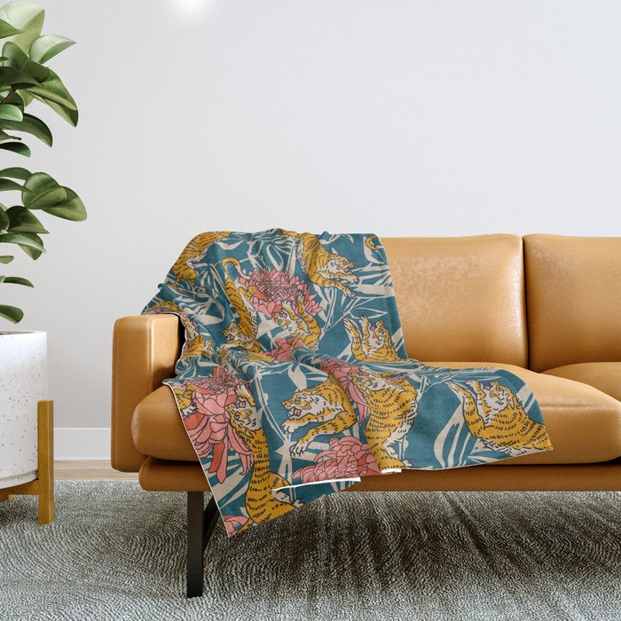 BENGAL CORA TIGER Throw Blanket Gallery Image 1
