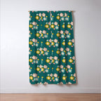 Blooming Flower - Green  Window Curtain Gallery Image 3