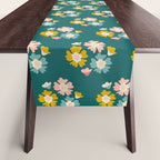 Blooming Flower - Green  Table Runner Gallery Image 1