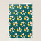 Blooming Flower - Green  Stationery Card Gallery Image 2