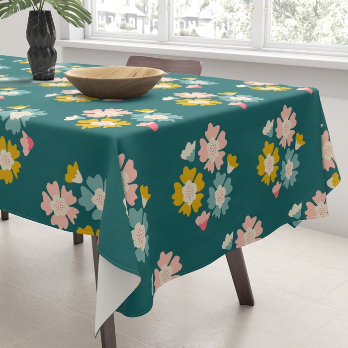 Blooming Flower - Green  Tablecloth Gallery Image 3