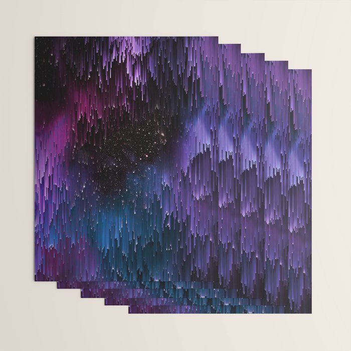 Ultra Violet Glitch Galaxy Wrapping Paper Gallery Image 3