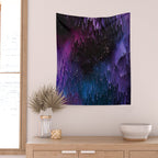 Ultra Violet Glitch Galaxy Wall Tapestry Gallery Image 2