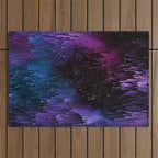 Ultra Violet Glitch Galaxy Outdoor Rug Gallery Image 1
