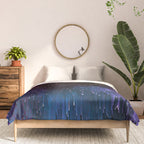 Ultra Violet Glitch Galaxy Comforter Gallery Image 3