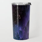 Ultra Violet Glitch Galaxy Travel Mug Gallery Image 2