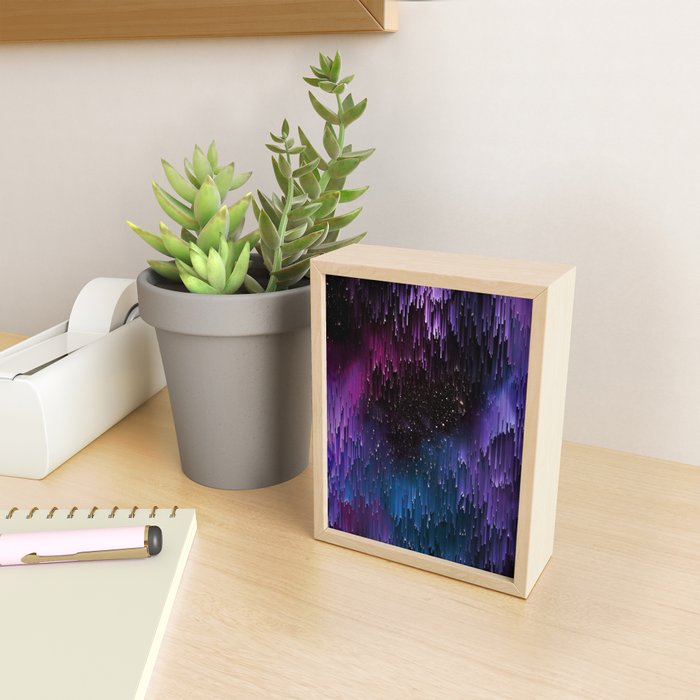Ultra Violet Glitch Galaxy Mini Art Print Gallery Image 2