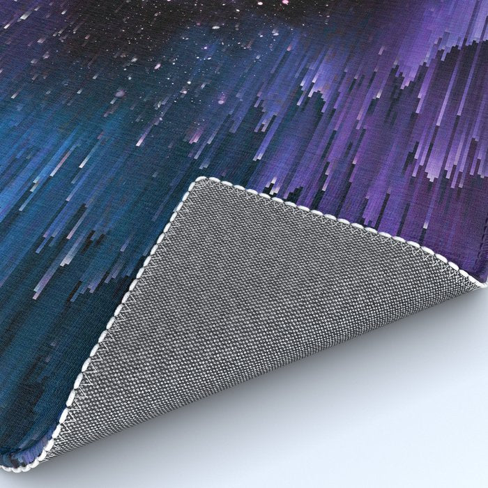 Ultra Violet Glitch Galaxy Rug Gallery Image 4