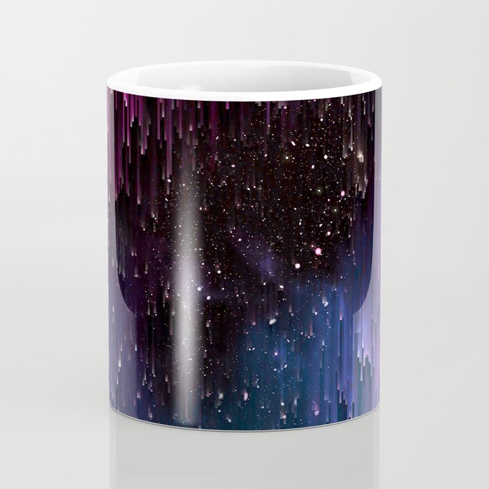 Ultra Violet Glitch Galaxy Coffee Mug Gallery Image 4