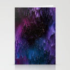 Ultra Violet Glitch Galaxy Stationery Card Gallery Image 2