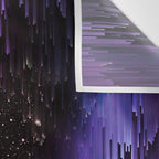 Ultra Violet Glitch Galaxy Wall Tapestry Gallery Image 3