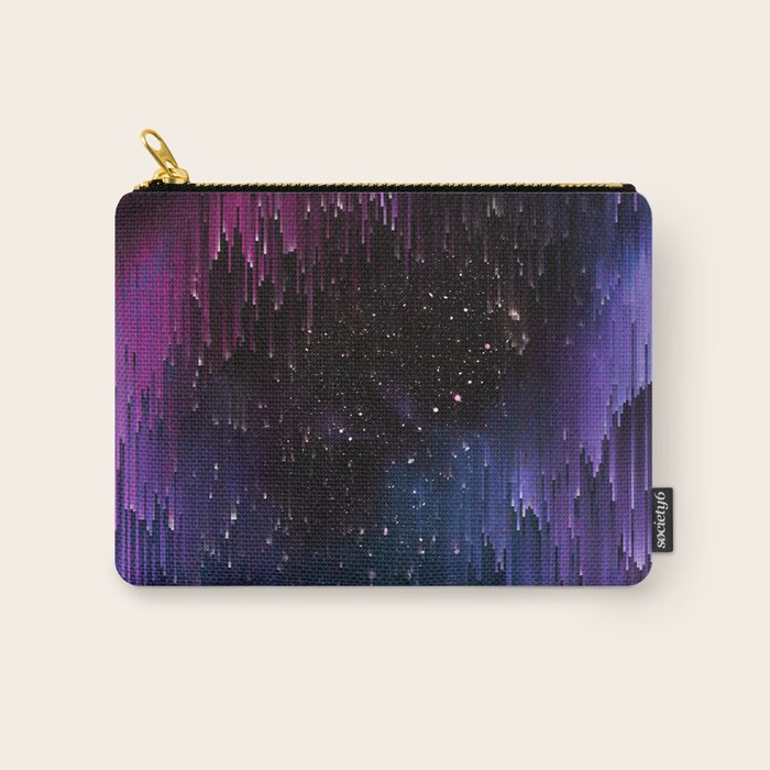 Ultra Violet Glitch Galaxy Carry All Pouch Gallery Image 1