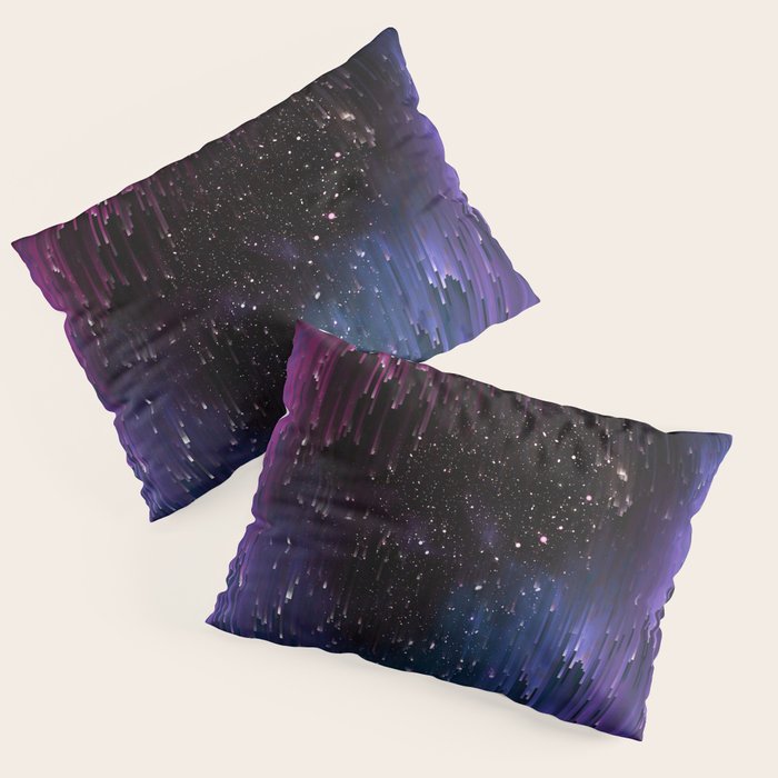 Ultra Violet Glitch Galaxy Pillow Sham Gallery Image 3