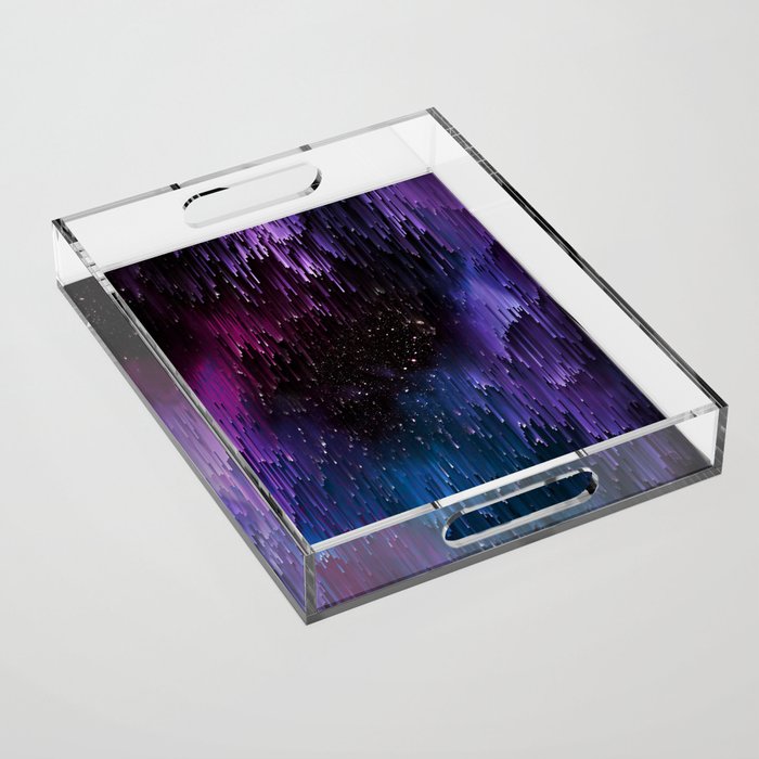 Ultra Violet Glitch Galaxy Acrylic Tray Gallery Image 1