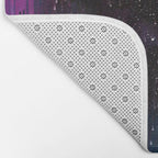 Ultra Violet Glitch Galaxy Bath Mat Gallery Image 2