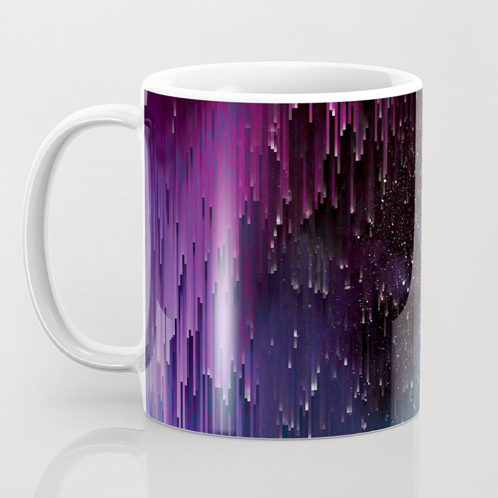 Ultra Violet Glitch Galaxy Coffee Mug Gallery Image 3