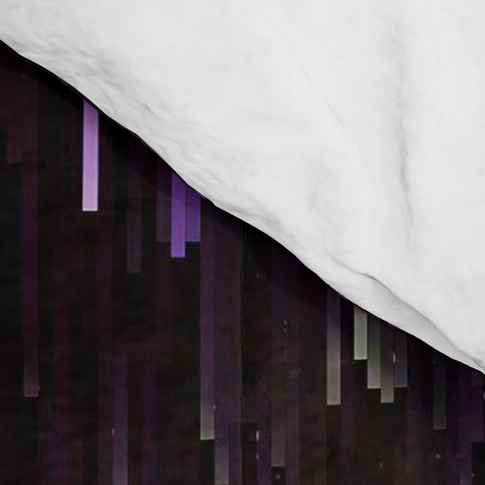 Ultra Violet Glitch Galaxy Comforter Gallery Image 4