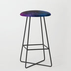 Ultra Violet Glitch Galaxy Stool Gallery Image 1