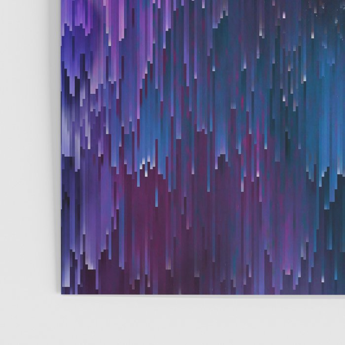 Ultra Violet Glitch Galaxy Poster Gallery Image 3