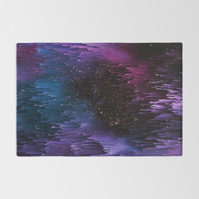 Ultra Violet Glitch Galaxy Rug Gallery Image 2