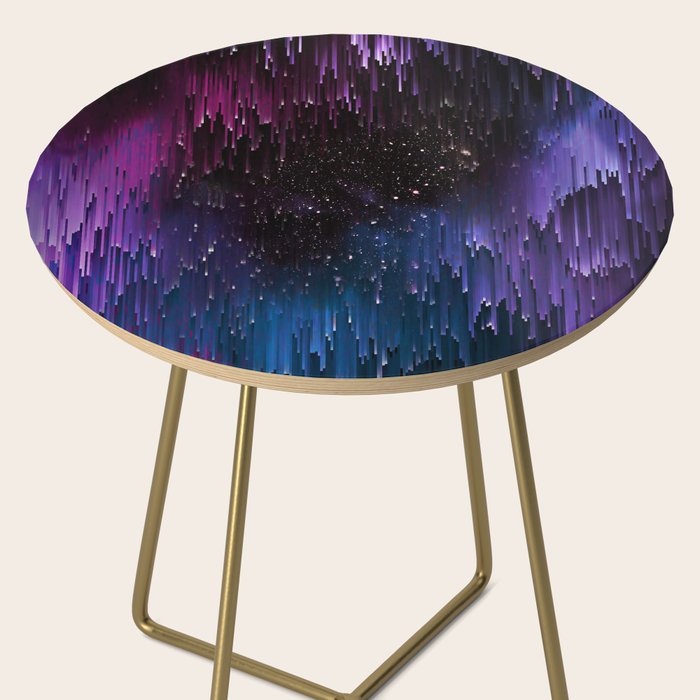 Ultra Violet Glitch Galaxy Side Table Gallery Image 2