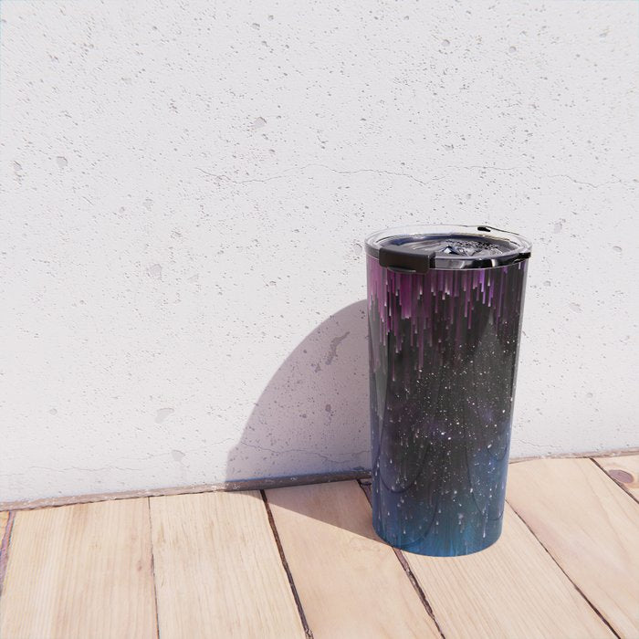 Ultra Violet Glitch Galaxy Travel Mug Gallery Image 4