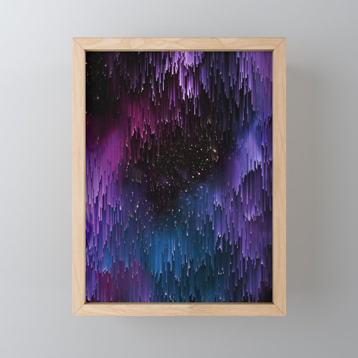 Ultra Violet Glitch Galaxy Mini Art Print Gallery Image 1