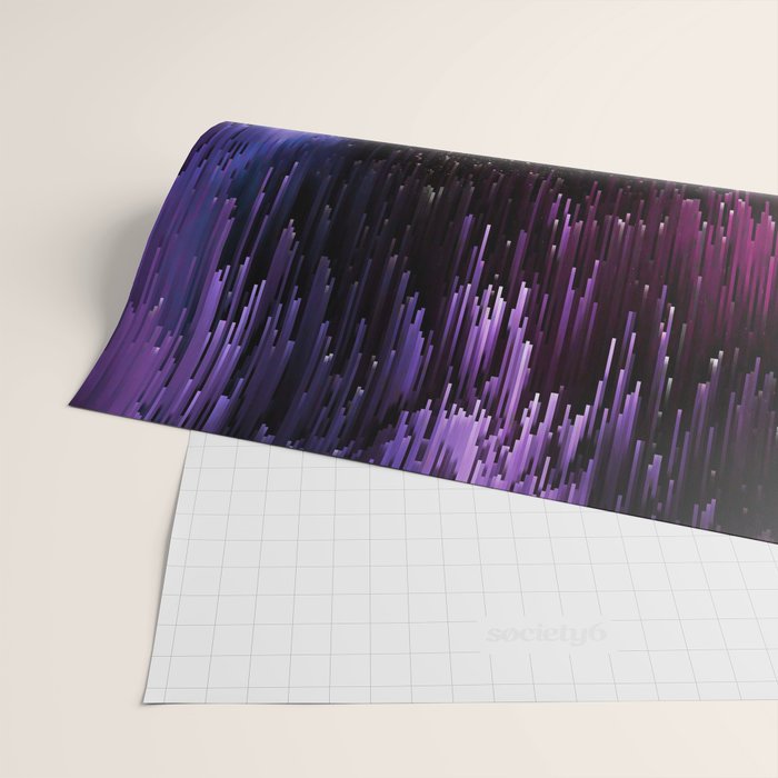 Ultra Violet Glitch Galaxy Wrapping Paper Gallery Image 2
