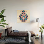 Vase with blue roses collection Wood Wall Art Gallery Image 2