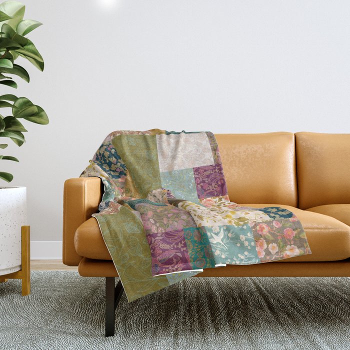 Pashmina Patchwork Throw Blanket Gallery Image 1