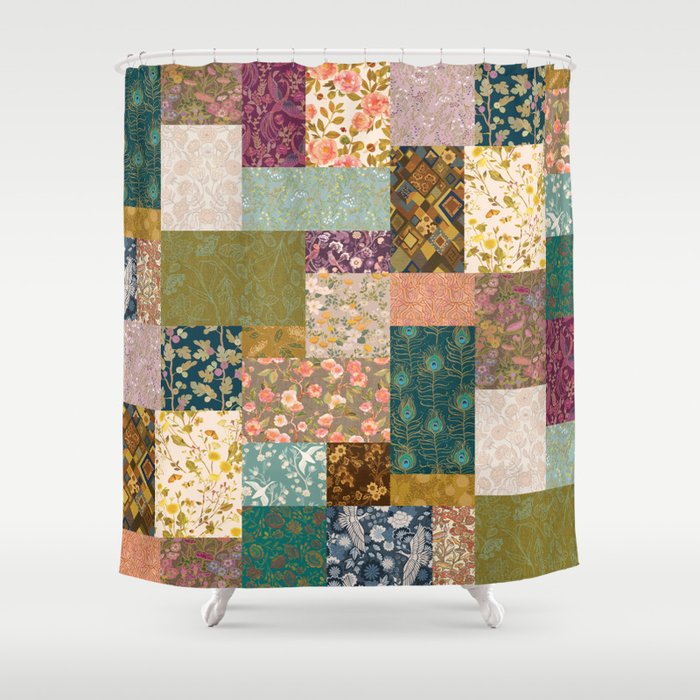 Pashmina Patchwork Shower Curtain Gallery Image 1
