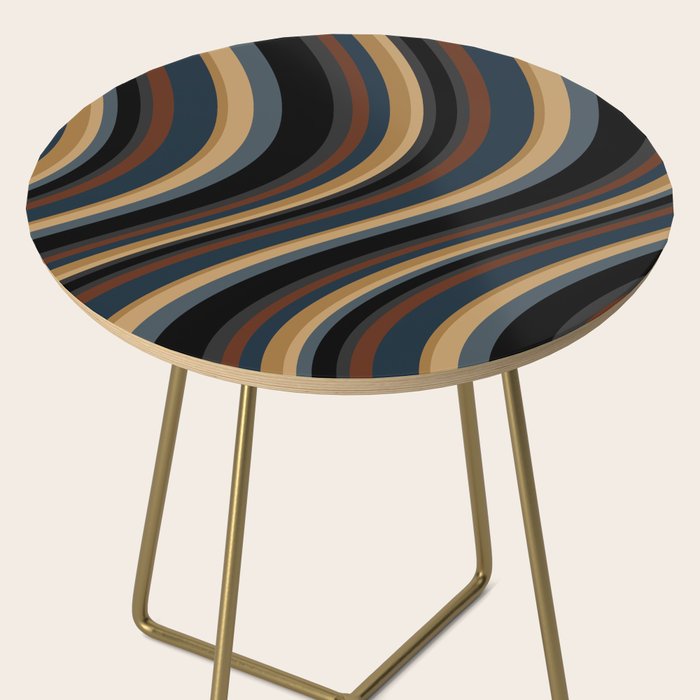 Wavy Stripes V - Dark Vintage  Side Table Gallery Image 2