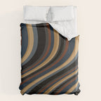 Wavy Stripes V - Dark Vintage  Duvet Cover Gallery Image 6