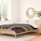 Wavy Stripes V - Dark Vintage  Duvet Cover Gallery Image 2