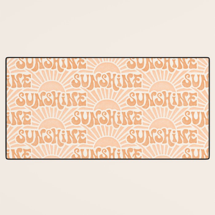 Sunshine - peach and copper  Desk Mat Gallery Image 3