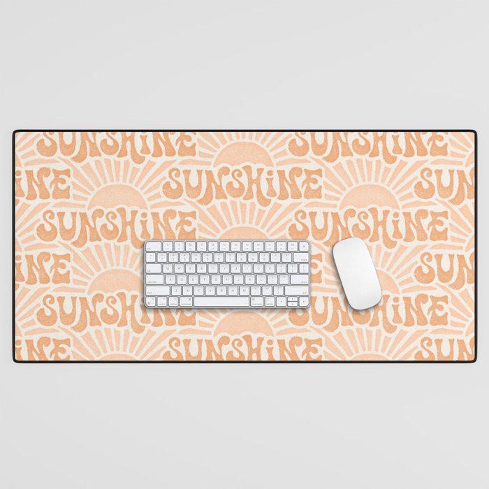 Sunshine - peach and copper  Desk Mat Gallery Image 1