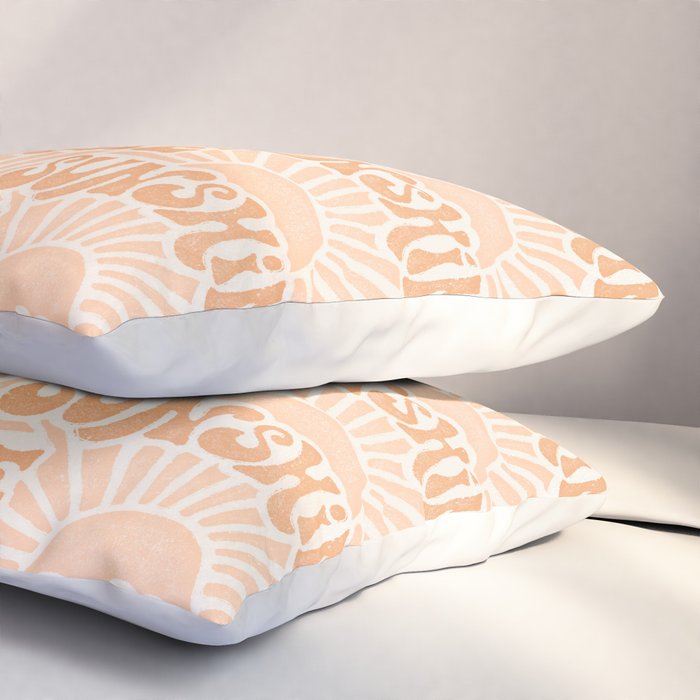 Sunshine - peach and copper  Pillow Sham Gallery Image 3
