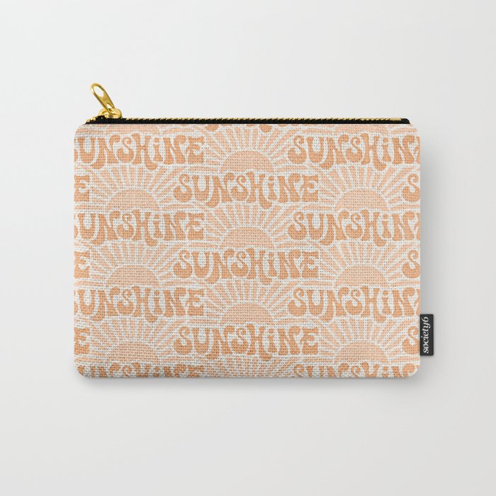 Sunshine - peach and copper  Carry All Pouch Gallery Image 1