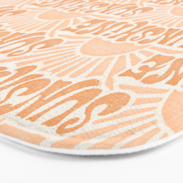Sunshine - peach and copper  Bath Mat Gallery Image 3
