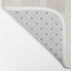 Grey Taupe Watercolor Gouache Geometric Square Matrix Pattern Bath Mat Gallery Image 2