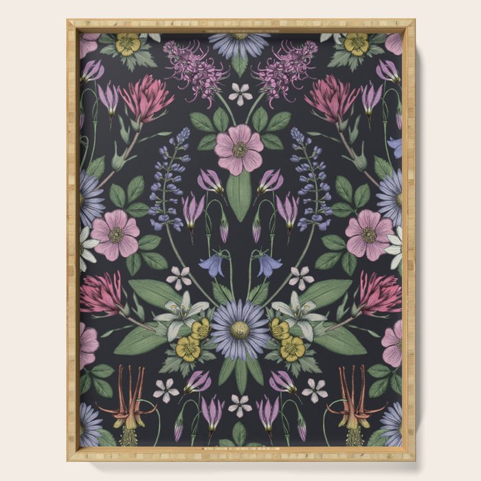 Mount Rainier Wildflowers Serving Tray Gallery Image 1