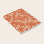 Mid Century Modern Botanical Pattern in Mid Mod Beige and Orange Notebook Gallery Image 2