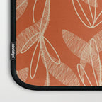 Mid Century Modern Botanical Pattern in Mid Mod Beige and Orange Laptop Sleeve Gallery Image 3
