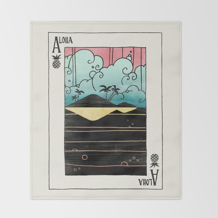 Ace of Aloha Throw Blanket Gallery Image 2