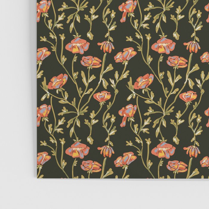 Dark Botanical Pattern Poster Gallery Image 3