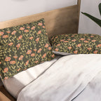 Dark Botanical Pattern Pillow Sham Gallery Image 2
