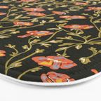 Dark Botanical Pattern Bath Mat Gallery Image 3